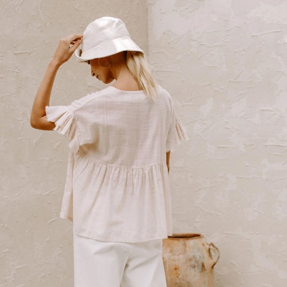 Bird & Kite Calla Top in Bone, Australian Lifestyle Brand - Picture 6 of 17